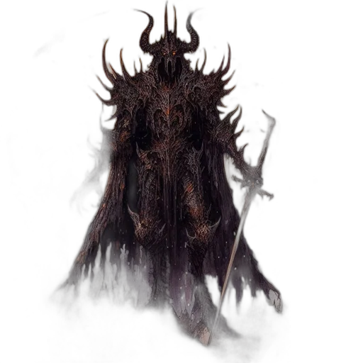 creature, mask, hair, staff transparent PNG cut-out