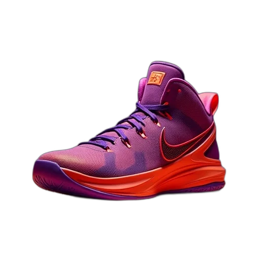 shoes, 3d render, neon, colorful transparent PNG cut-out