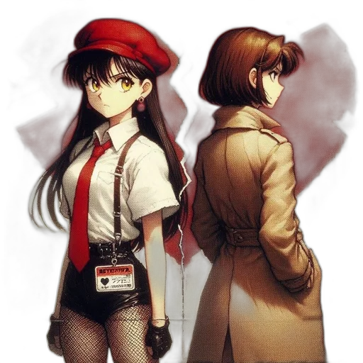 jacket, hat, staff, concept art transparent PNG cut-out