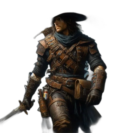 sword, staff, weapon, hat transparent PNG cut-out