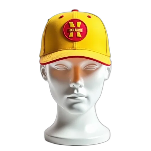 hat, crown, 3d render, yellow transparent PNG cut-out