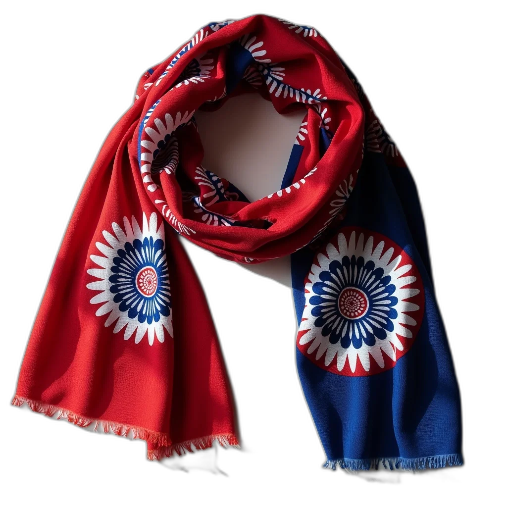 jewelry, red, blue, scarf transparent PNG cut-out