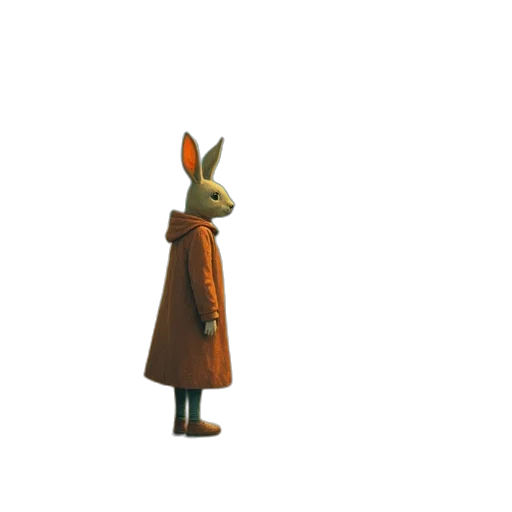 jacket, staff, hat, robot transparent PNG cut-out