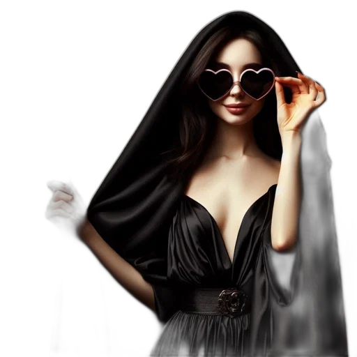 dress, mask, jewelry, fantasy art transparent PNG cut-out