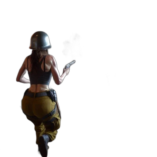 weapon, staff, hat, robot transparent PNG cut-out