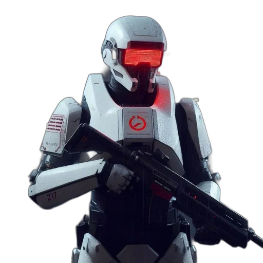 robot, weapon, staff, concept art transparent PNG cut-out