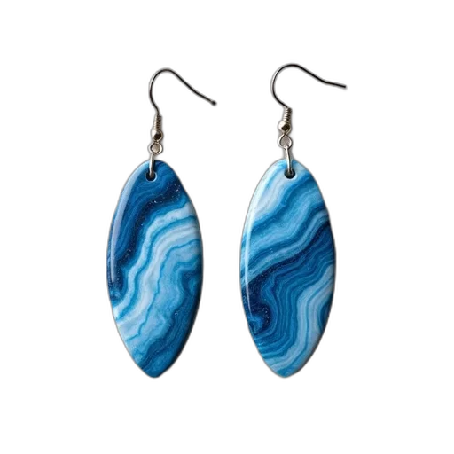 jewelry, blue, pair, earrings transparent PNG cut-out