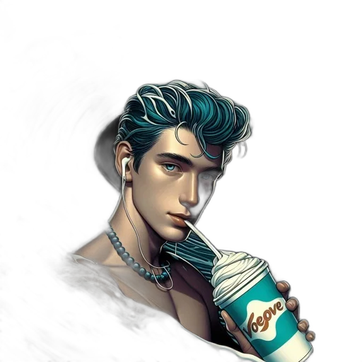 bottle, face, staff, concept art transparent PNG cut-out