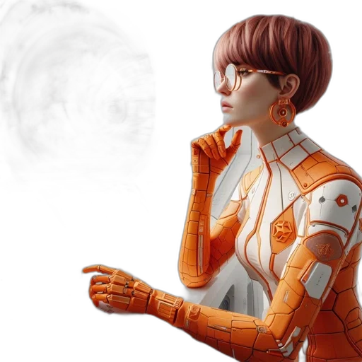 robot, concept art, comic book art, fantasy art transparent PNG cut-out