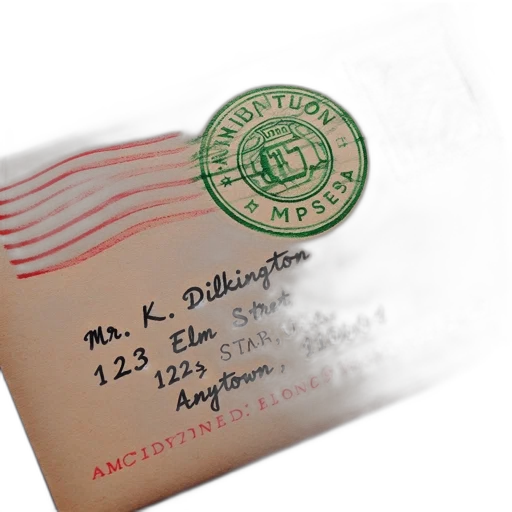 envelope, dillington, 123, elm transparent PNG cut-out