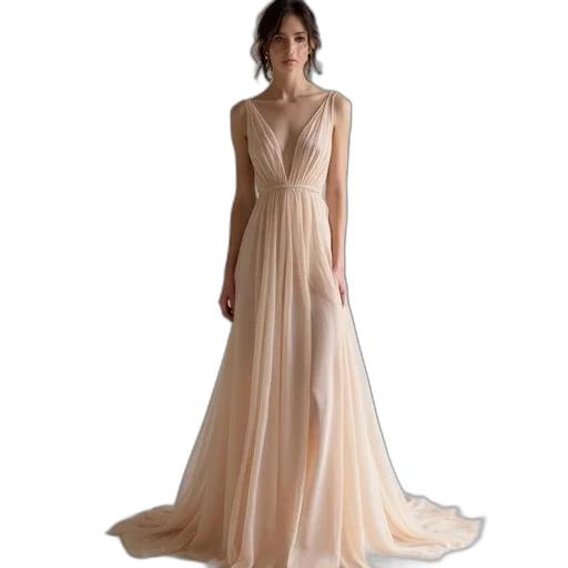 dress, earth tones, golden, pastel transparent PNG cut-out