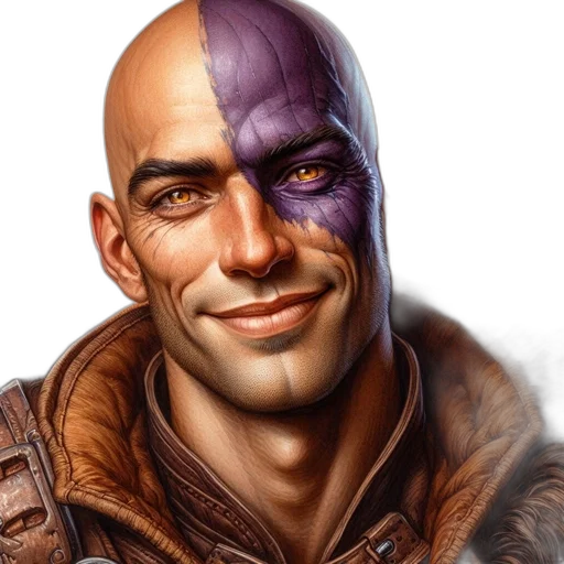 face, fantasy art, photorealistic, comic book art transparent PNG cut-out