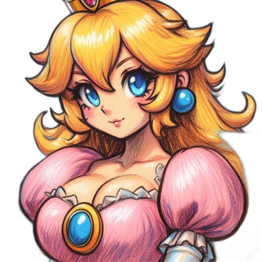 crown, dress, watercolor, pixel art transparent PNG cut-out