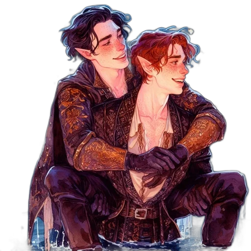 jacket, watercolor, comic book art, concept art transparent PNG cut-out