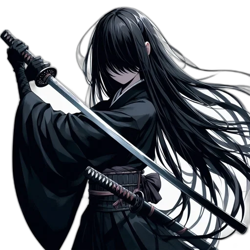 sword, staff, weapon, hair transparent PNG cut-out