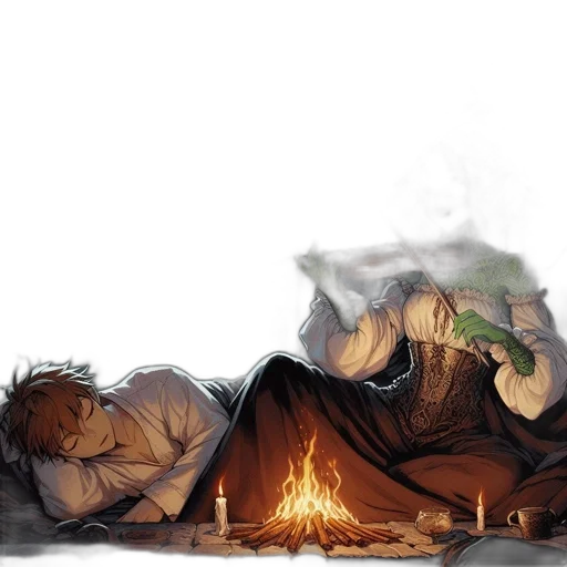 concept art, fantasy art, watercolor, comic book art transparent PNG cut-out