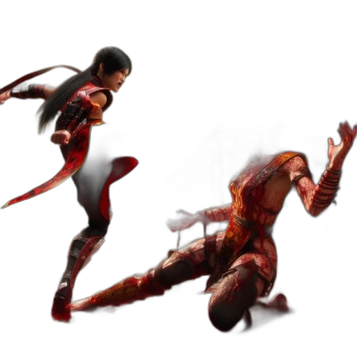 concept art, comic book art, 3d render, red transparent PNG cut-out