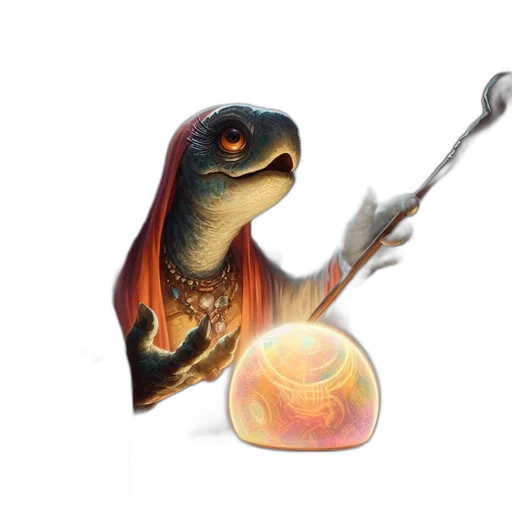 dragon, staff, jewelry, creature transparent PNG cut-out