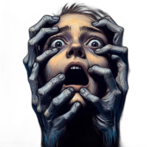 face, mask, creature, comic book art transparent PNG cut-out
