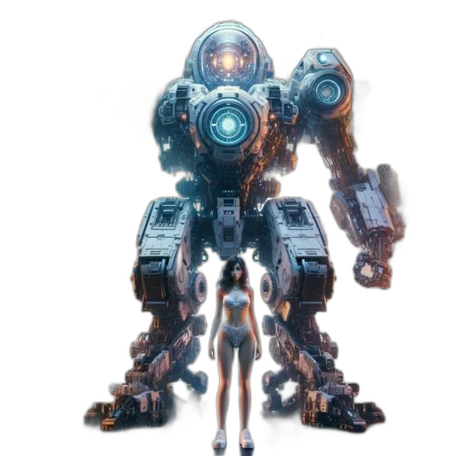 robot, weapon, creature, staff transparent PNG cut-out