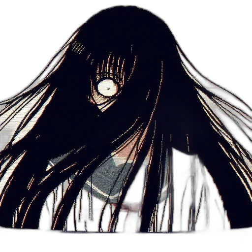 hair, jacket, dress, mask transparent PNG cut-out
