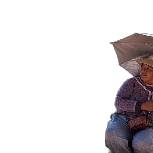 umbrella, hat, jacket, face transparent PNG cut-out