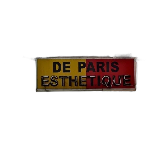 sign, salon, paris, esthetique transparent PNG cut-out