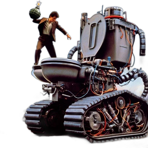 robot, weapon, car, concept art transparent PNG cut-out