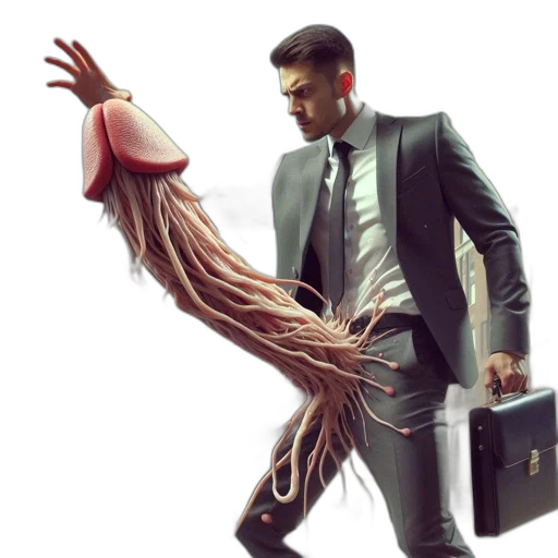 staff, hair, creature, weapon transparent PNG cut-out