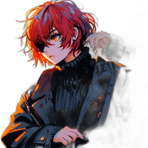 jacket, staff, mask, weapon transparent PNG cut-out