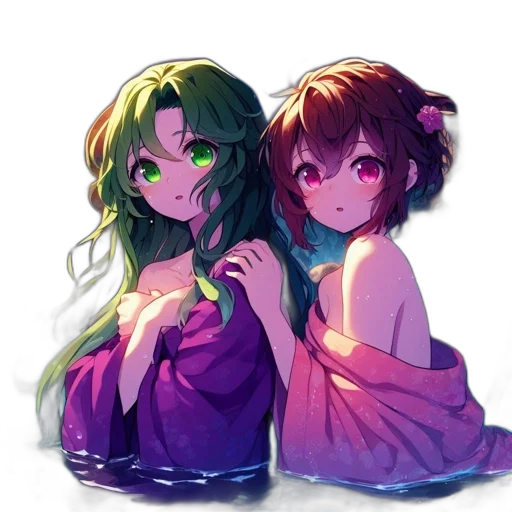 dress, pixel art, anime, vaporwave transparent PNG cut-out