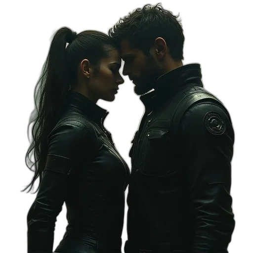 jacket, mask, cyberpunk, concept art transparent PNG cut-out