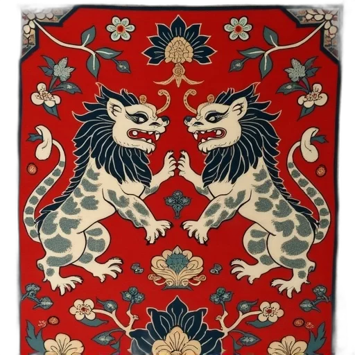 dragon, mask, crown, red transparent PNG cut-out