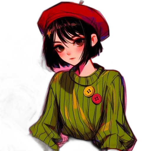 hat, jacket, dress, staff transparent PNG cut-out
