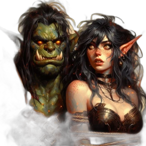 fantasy art, concept art, comic book art, photorealistic transparent PNG cut-out