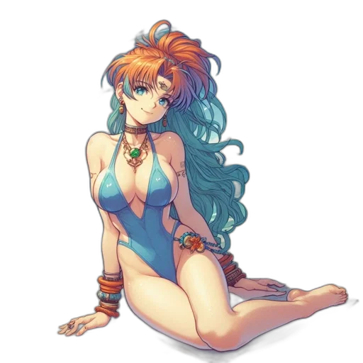 dress, jewelry, dragon, anime transparent PNG cut-out