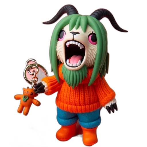 creature, animal, mask, 3d render transparent PNG cut-out