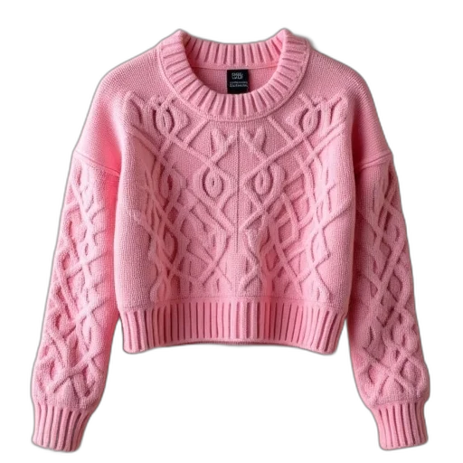 jacket, pastel, pink, knitted transparent PNG cut-out