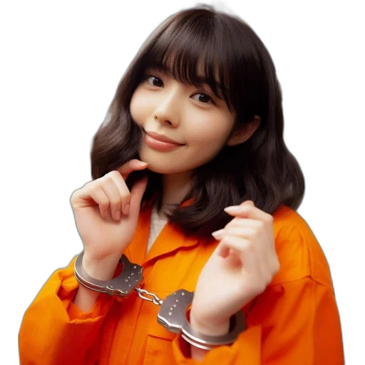 jacket, staff, face, hair transparent PNG cut-out
