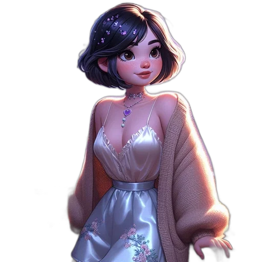 dress, jewelry, concept art, fantasy art transparent PNG cut-out