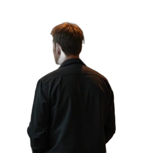 jacket, staff, hair, face transparent PNG cut-out