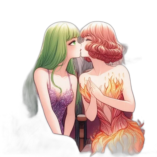 watercolor, fantasy art, concept art, anime transparent PNG cut-out