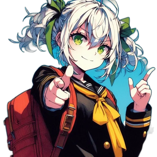 staff, weapon, jacket, flower transparent PNG cut-out