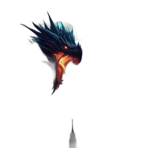 dragon, creature, sword, weapon transparent PNG cut-out