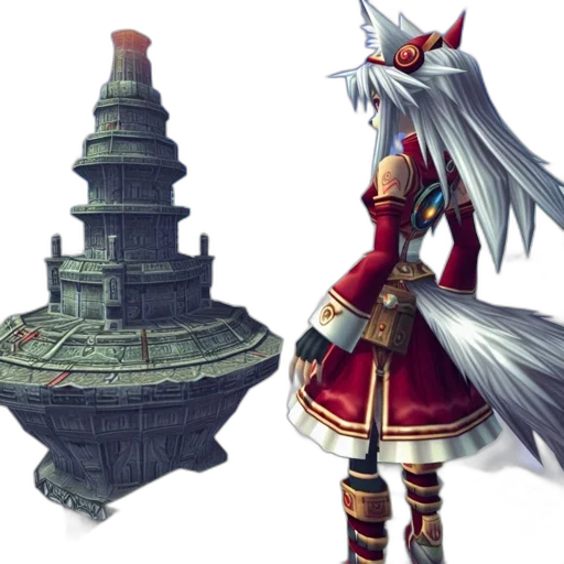 dress, staff, sword, crown transparent PNG cut-out