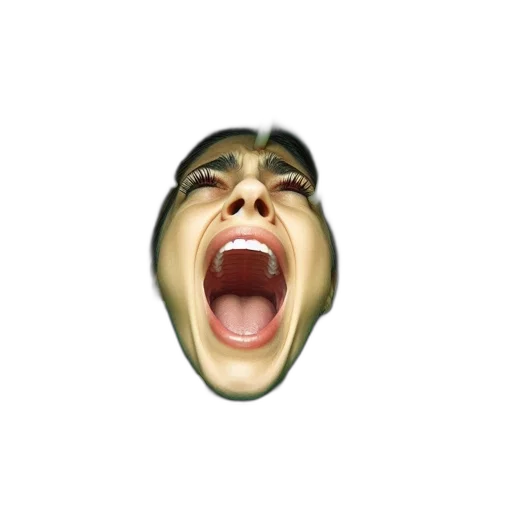 face, creature, mask, photorealistic transparent PNG cut-out