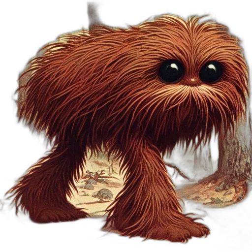 creature, animal, hair, staff transparent PNG cut-out