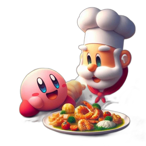 food, animal, 3d render, pixel art transparent PNG cut-out