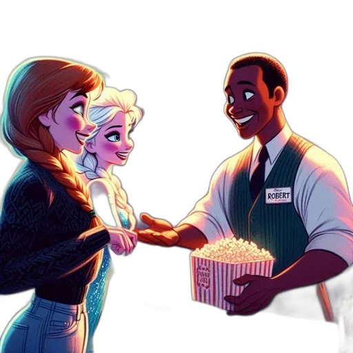 food, staff, robot, comic book art transparent PNG cut-out