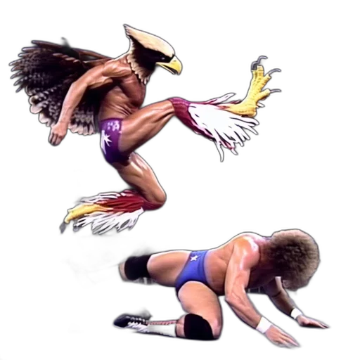 concept art, comic book art, wrestling, match transparent PNG cut-out